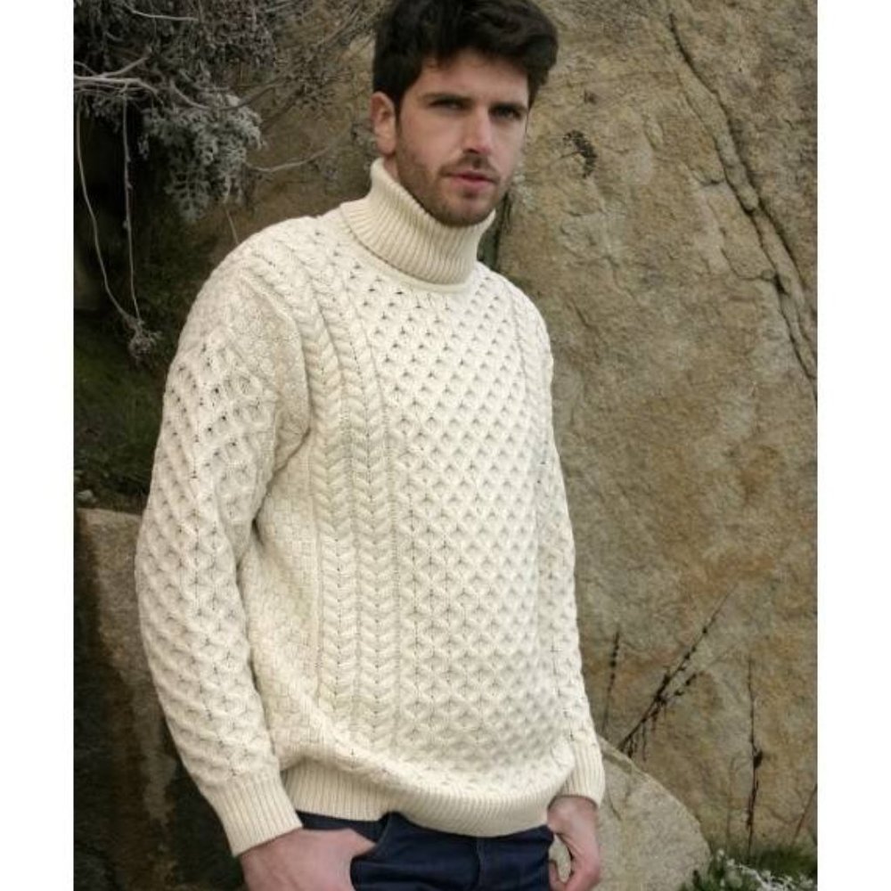 MERINO POLO NECK UNISEX SWEATER